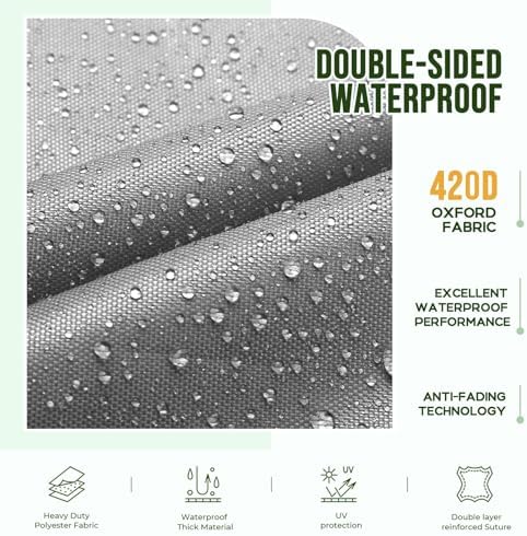 2 Pack Adirondack Chair Cushions, Tick Waterproof & Fade-Resistant Outdoo...