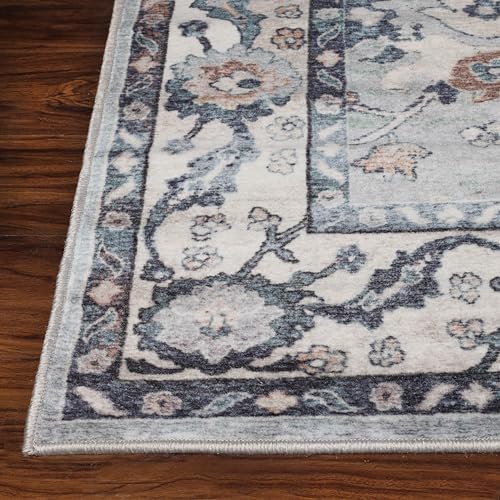 SUPERIOR Washable Indoor Large Area Rug, Nylon, Foldable, Modern Home Decor, ...