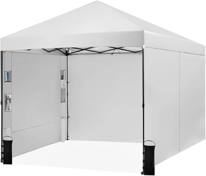 Tunbne 10X10 Pop Up Canopy Tent with 4 Sidewalls, Outdoor, One Push Setup