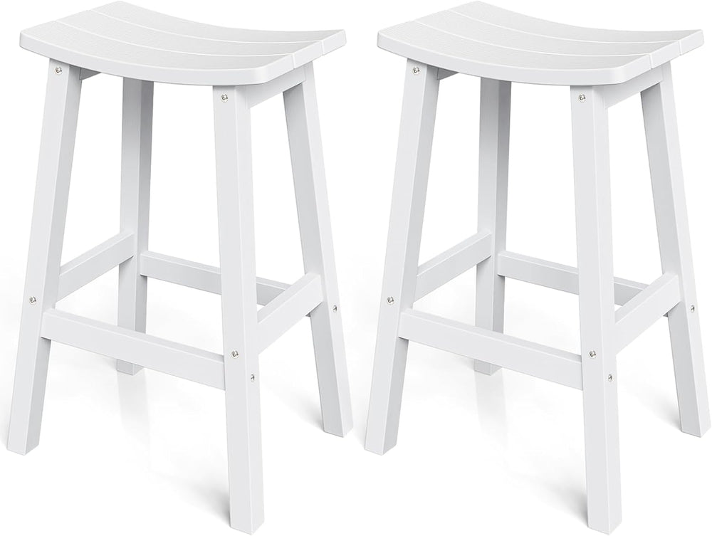 Stoog All-Weather Bar Stools Set of 2, 28" Waterproof Outdoor Barstools,...
