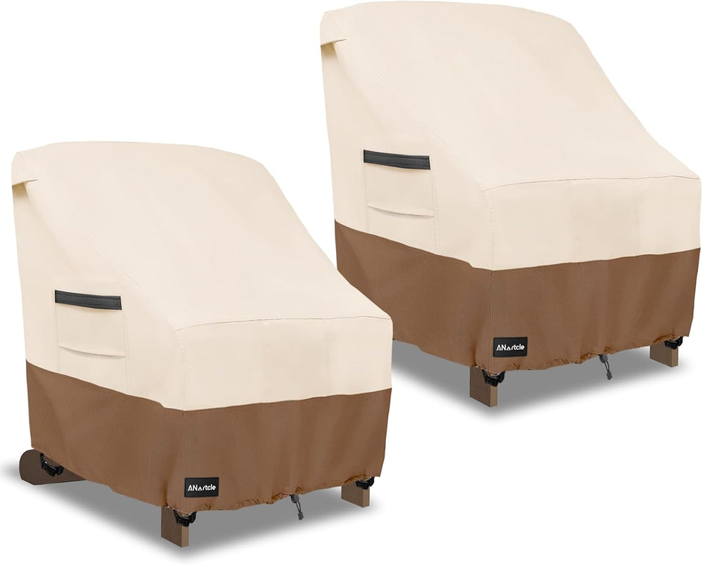 ANartcle Patio Adirondack Chair Cover 2 Pack,600D Waterproof Heavy Duty Outdo...