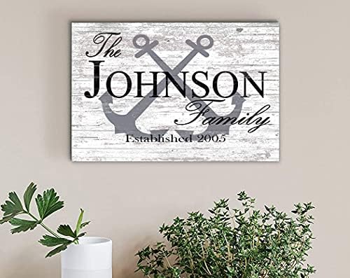 Custom Beach House Sign or Lake Home Sign - Name and Established Date - Solid...