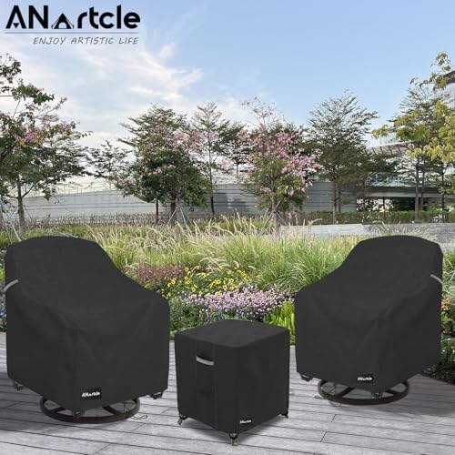 ANartcle 3 Pieces Patio Bistro Sets Cover,600D Waterproof Heavy Duty Patio Fu...