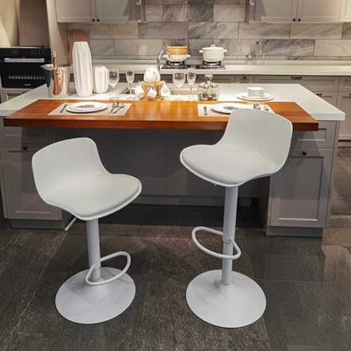 Kidol & Shellder Bar Stools Set of 2 Adjustable Swivel Counter Height Sto...