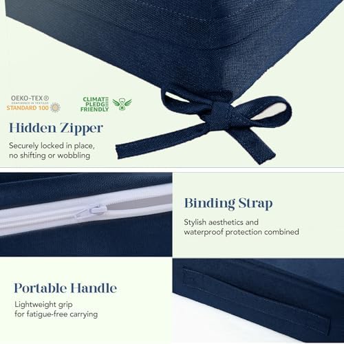 L’AGRATY Outdoor Chair Cushions for Patio Furniture:24" x 24" Deep ...