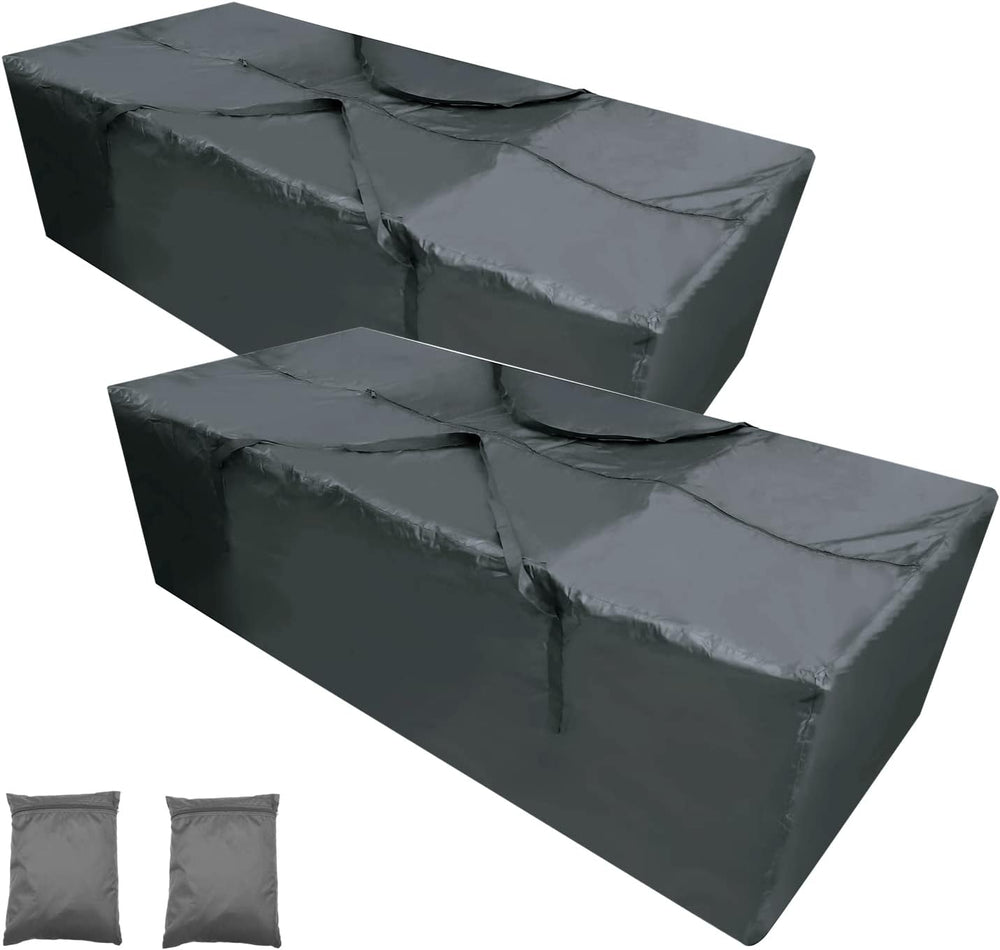 Outdoor Waterproof Patio Cushion Storage Bag 2 Pack, 68" Anti-UV Weather...