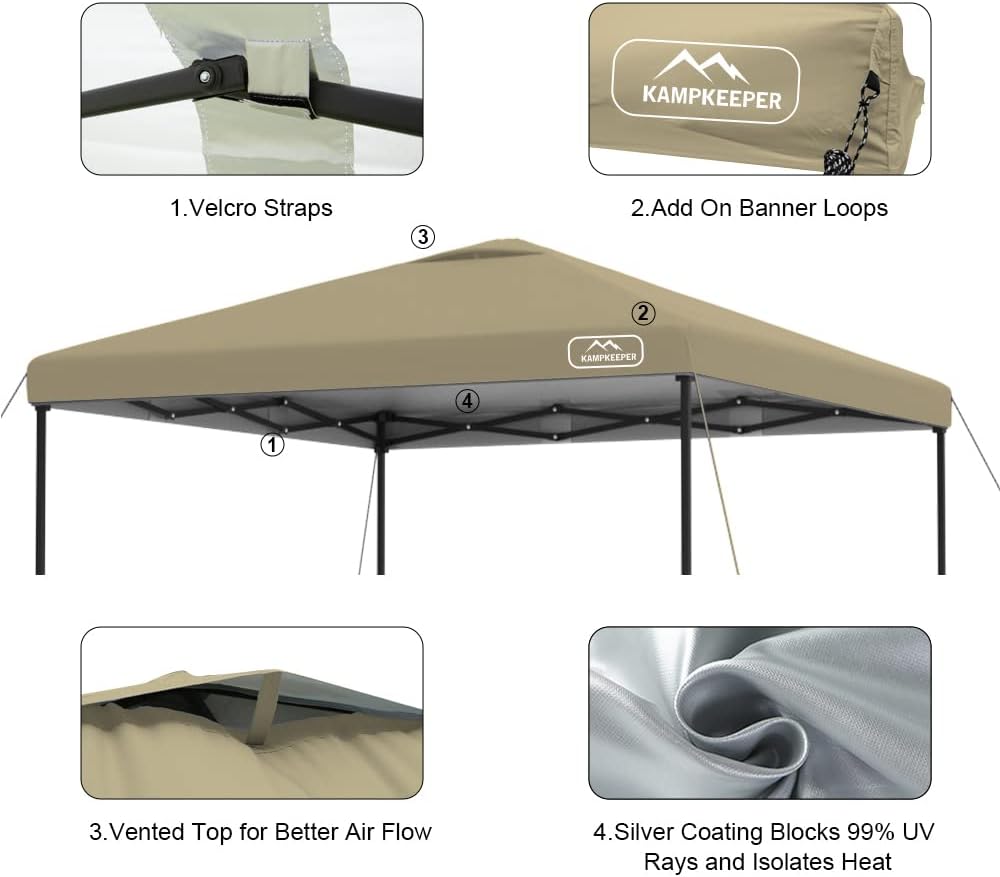 8x8 Replacement Top Pop Up Canopy Tent Cover Roof with Air Vent-Top Only