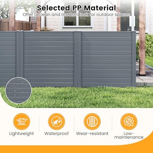 GIANTEX No-Dig Air Conditioner Fence, 2 Panels, 48''W x 48''H...