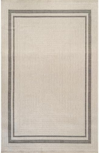 Beverly Rug Easy Jute Bordered Rug 10x14 Washable Large Indoor Outdoor Area R...