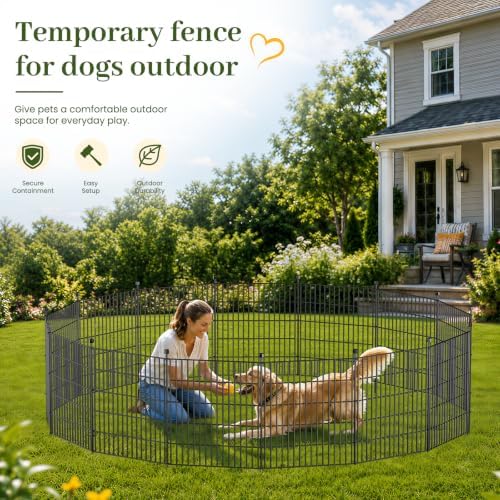 No Dig Garden Fence Outdoor for Yard, 32in (H) x 11.8ft(L)