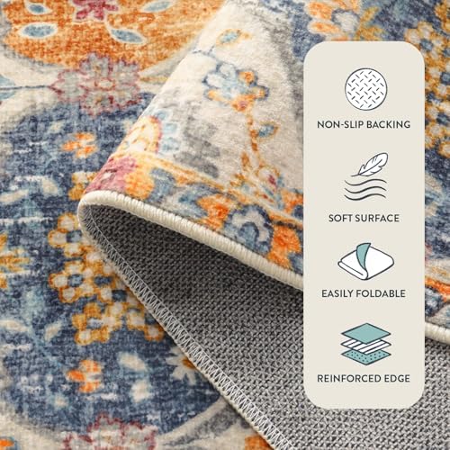 Lahome Moroccan Trellis Washable Runner Rug, 2x6 Kitchen Runners for Hallways...