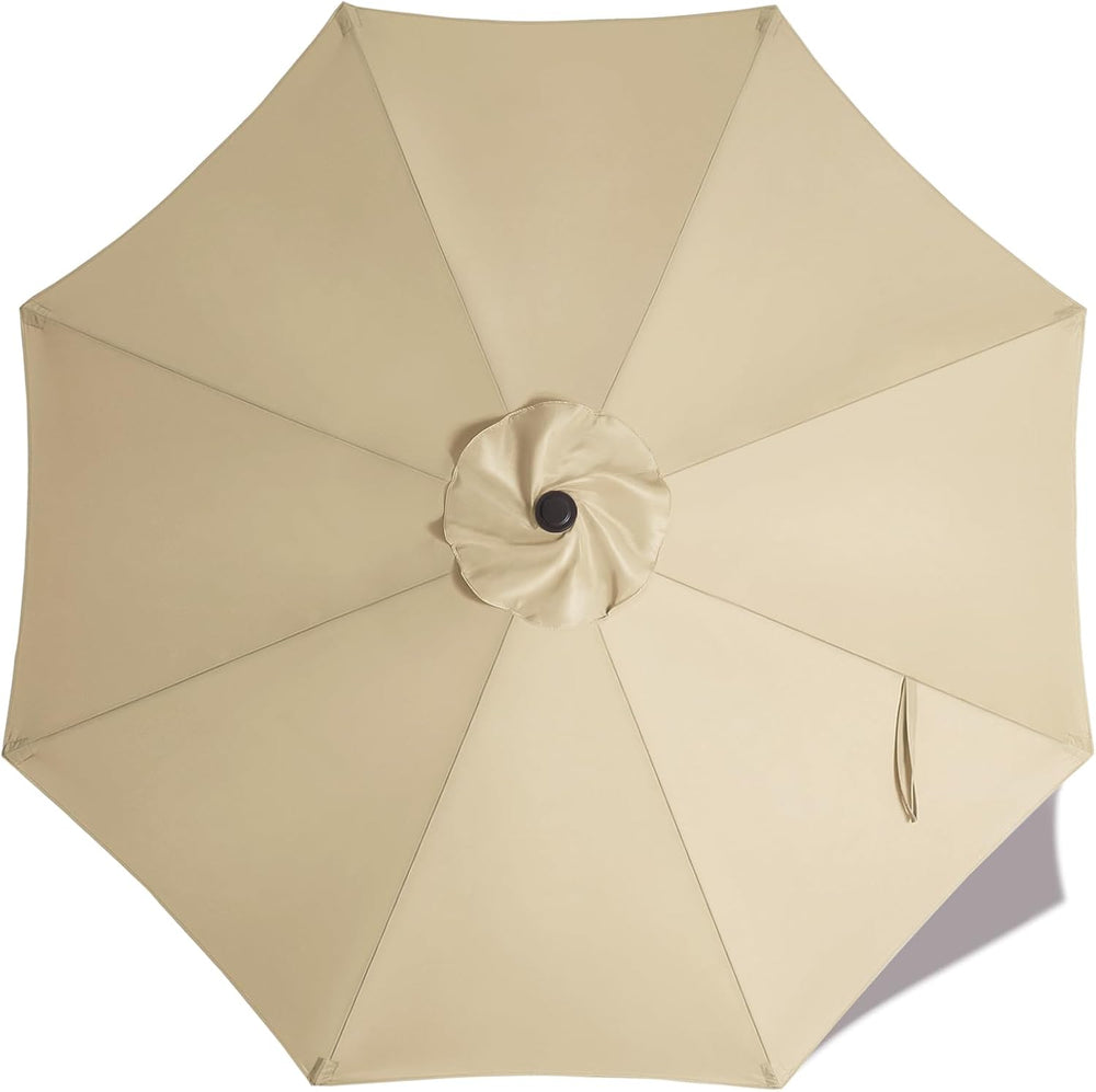 ABCCANOPY 10ft Outdoor Umbrella Replacement Top Suit 8 Ribs (Beige)