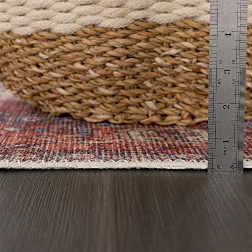 Bloom Rugs Washable Non-Slip 10x14 Rug - Red/Orange/Beige Traditional Orienta...
