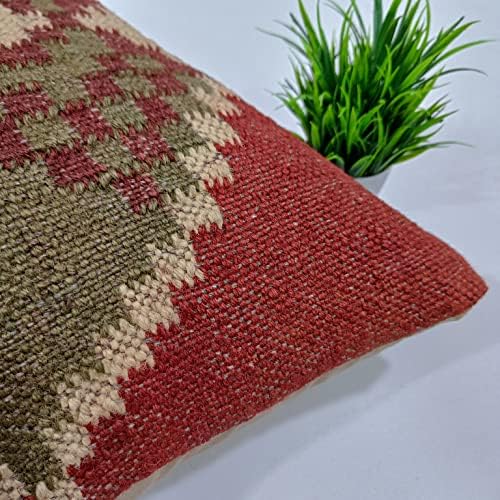 Trade Star 70% Jute 30% Wool Kilim Throw Pillow Covers 18x18 Inche