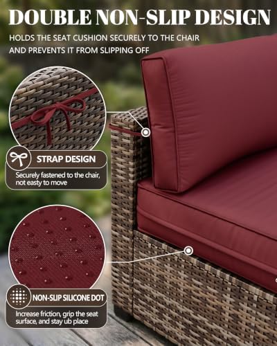 14 Pcs Outdoor Cushion Slipcovers Outdoor Patio Cushion Covers Replacement Wa...