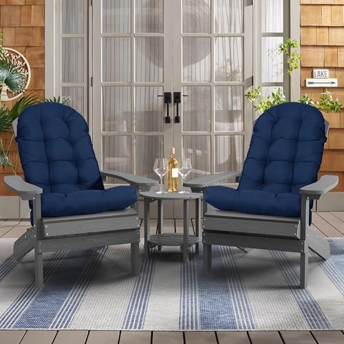 YEFU Adirondack Chair Cushion, 49x20 Rocking Chair Cushions Set of 2, Navy