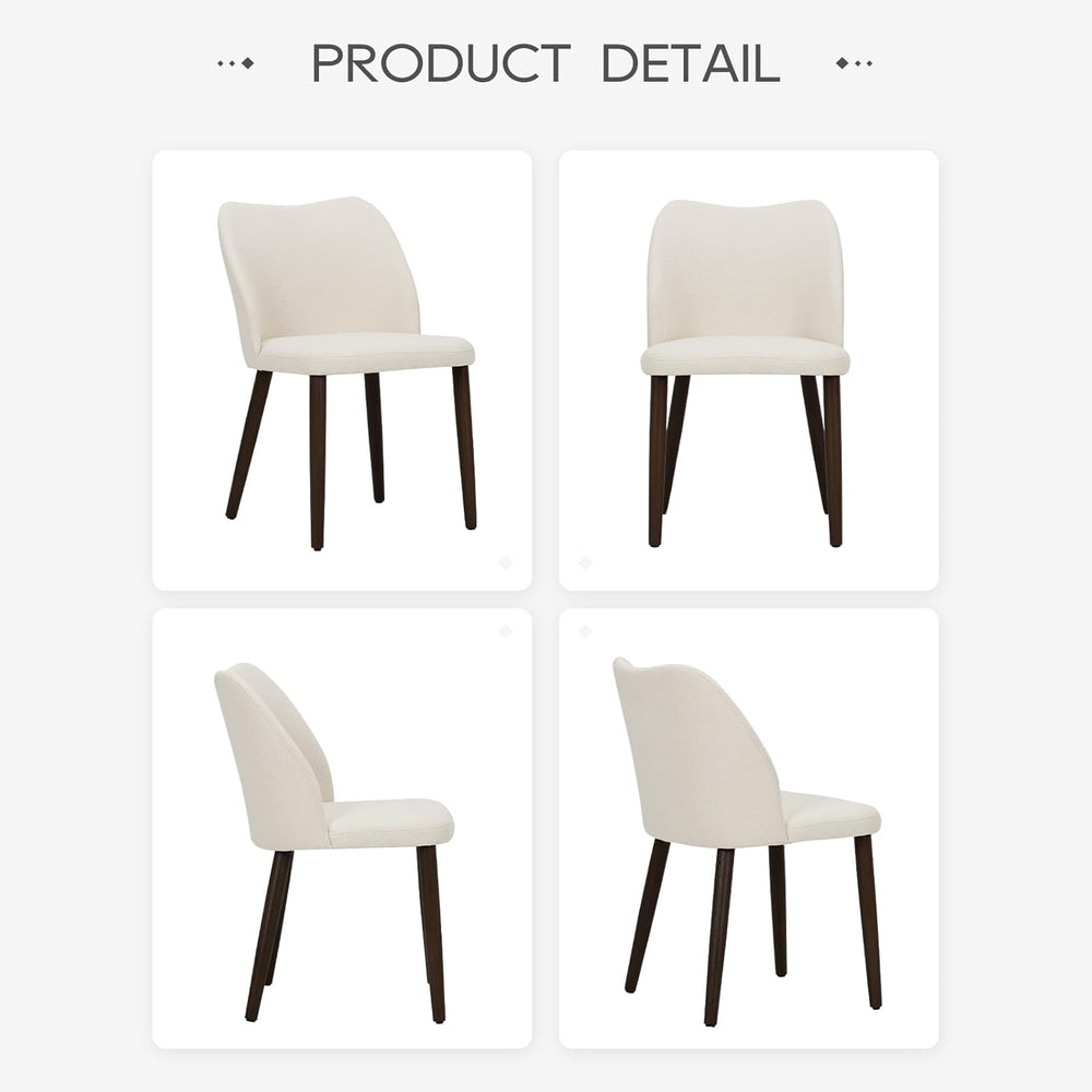 COLAMY Upholstered Dining Chairs Set of 6, Modern Kitchen & Dining Room C...