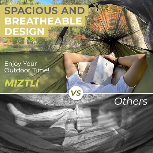 Miztli Camping Hammock Portable Tent-Like Hammock with Net 1/2 Person