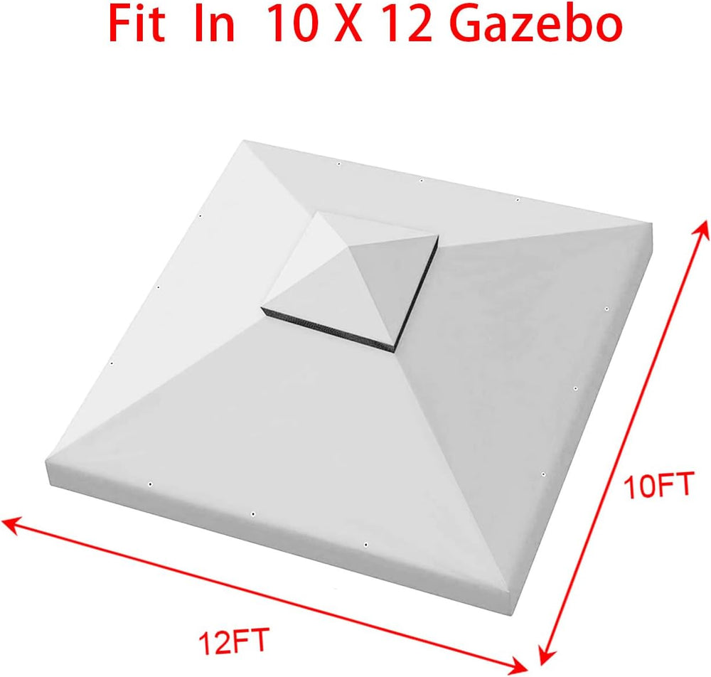 Hugline Outdoor Replacement Canopy Top Double Tier Gazebo Roof Cover for Lowe...