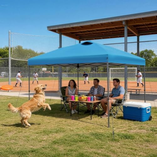 Explore Land 10x10ft Canopy Replacement Top for Straight Leg Frame, Blue