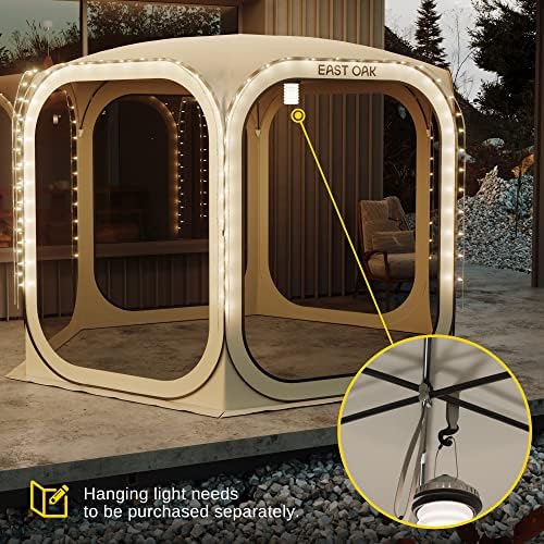 East Oak Screen House Tent Pop-Up, Portable Screen Room Canopy Instant Screen...