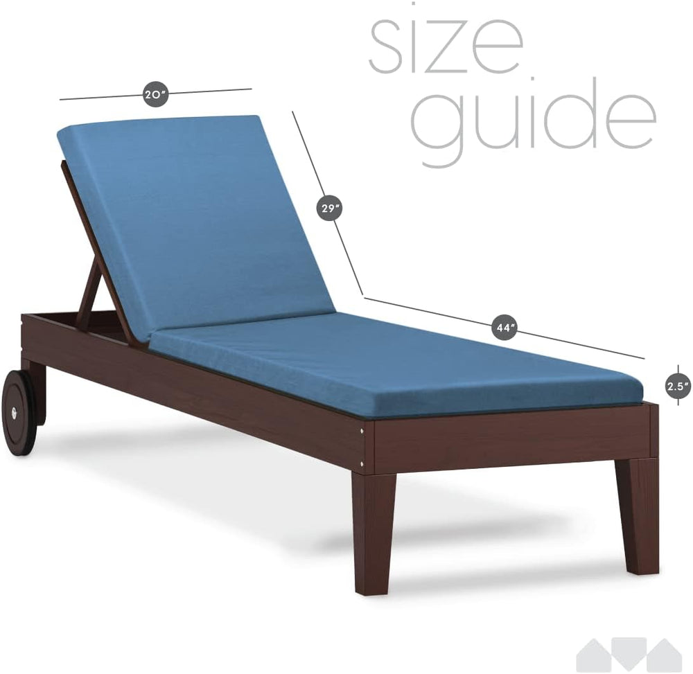 Milliard Memory Foam Outdoor Chaise Lounge Lawn Chair Cushion, with Waterproo...