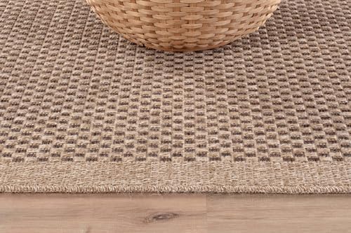 CAMILSON Easy Jute Rug 10x14, Indoor Outdoor Natural Color Fiber Area Rugs fo...