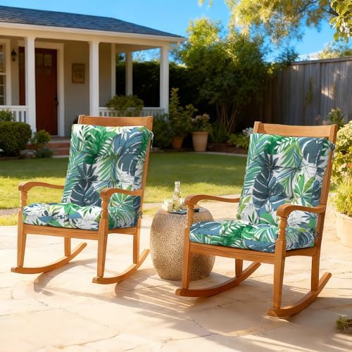 LVTXIII Outdoor Adirondack Chair Cushions, L42 x W21 x H4 Patio Tufted Low Ba...