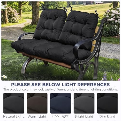 Wicker Chair Cushions of 3 Pieces, Waterproof Cushions for Patio Furniture, T...