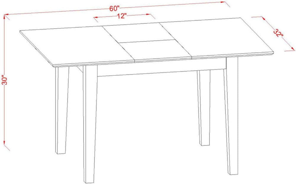 East West Furniture PSAV7-SBR-C 7 Piece Modern Dining Table Set Consist of a ...