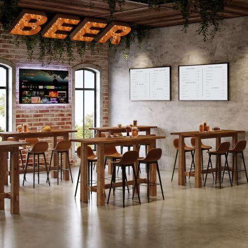 Solid Wood Bar Table, 63-Inch Farmhouse Bar Height Pub Table for Kitchen Dini...