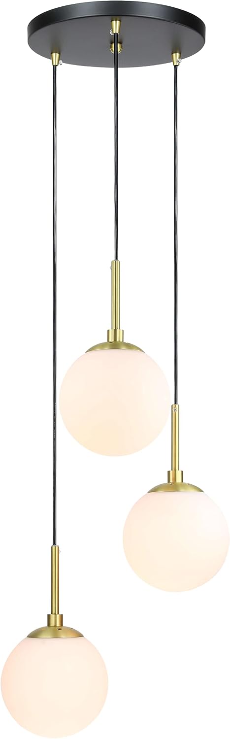XiNBEi Lighting 3-Light Cluster Globe Pendant Light for Kitchen Island