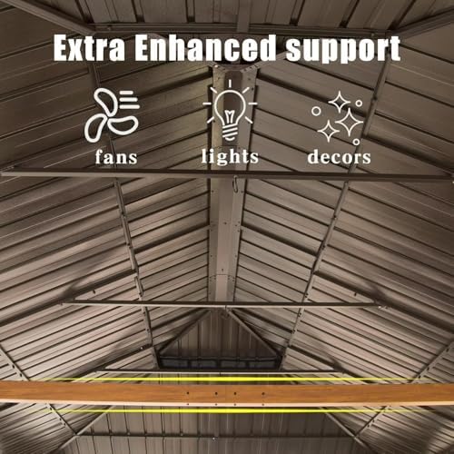 Domi 14'X22' Gazebo with Double Roof Steel, Heavy Duty Outdoor Patio ...