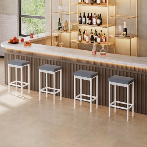 HOOBRO Bar Stools, 24.8-Inch Height Stools, Breakfast Bar Stools, Kitchen Bar...