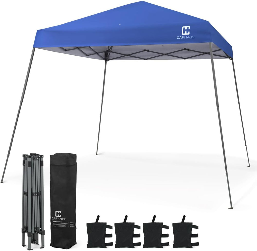 CAPHAUS One-Push Pop Up 8x8 Canopy Tent, Heavy-Duty Commercial Grade with Cen...