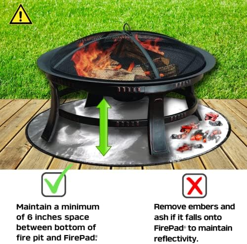 Newtex FirePad Deck Protector - Perfect for Fire Pits, BBQ, Smokers, Grills -...