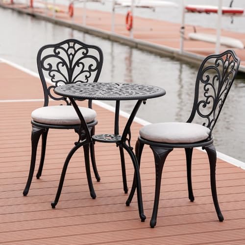 Bistro Patio Set Outdoor Bistro Table and Chair Set with Cushion