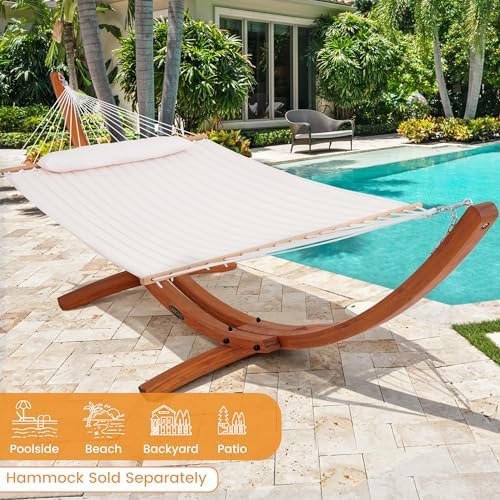 Lazy Daze 10.5 FT Hammocks Stand, Outdoor Arc Wood Hammock Stand