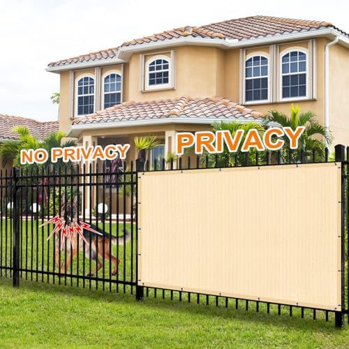 Artpuch 90% Sun Shade Cloth, 8 x 10 FT Pergola Shade Cover Canopy with Gromme...