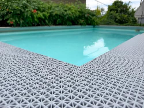 SnapLock DuraGrid 12"x12" Interlocking Deck Tiles, 40 Pack, Gray