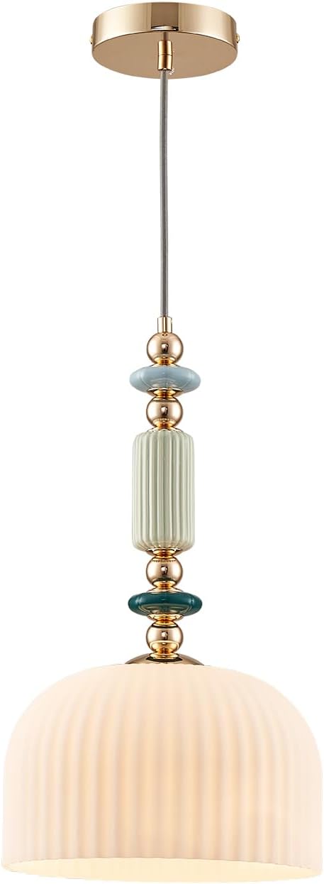 Pendant Light Modern Pendant Lighting Fixture Hanging Lamp Milk White Glass H...
