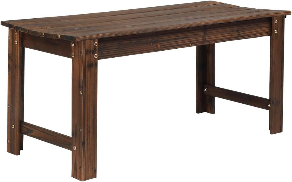 VINGLI Outdoor Wood Bench, 40" Outdoor Bench Patio Wooden Bench Garden B...