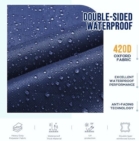 2 Pack Adirondack Chair Cushions, Waterproof & UV-Resistant Outdoor Rocki...