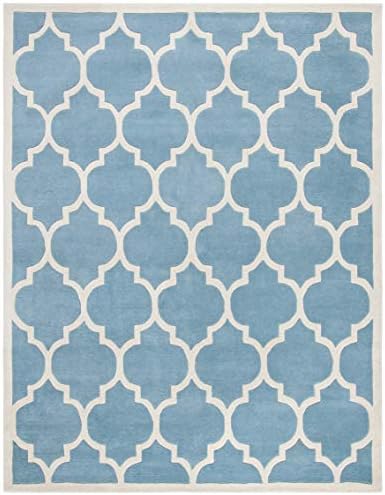 SAFAVIEH Chatham Collection Area Rug - 10' x 14', Blue & Ivory, H...
