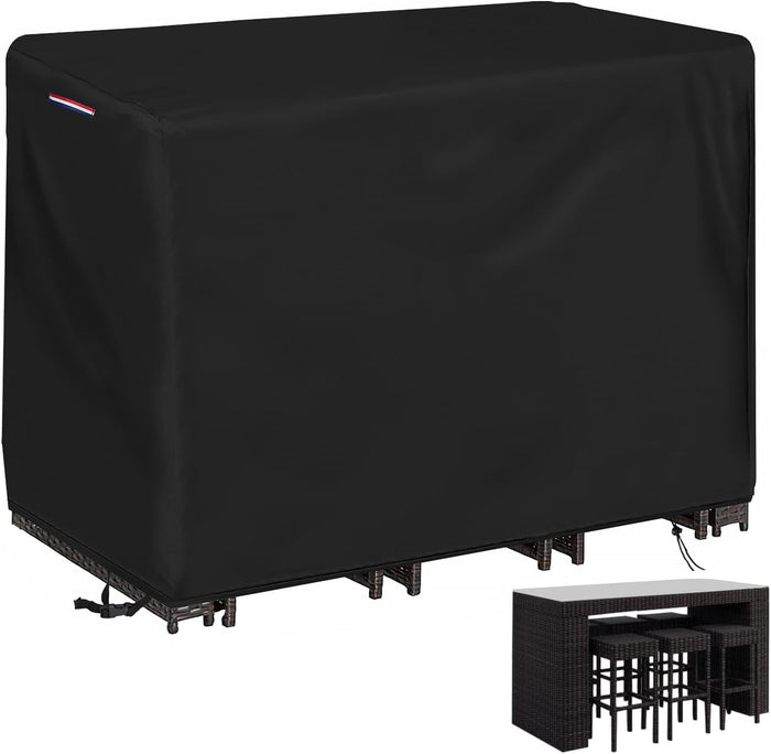 Outdoor Waterproof Bar Table Set Cover, 63"L x 26"W x 40"H
