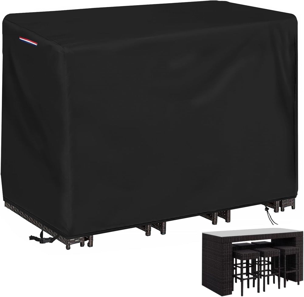 Outdoor Waterproof Bar Table Set Cover, 63"L x 26"W x 40"H