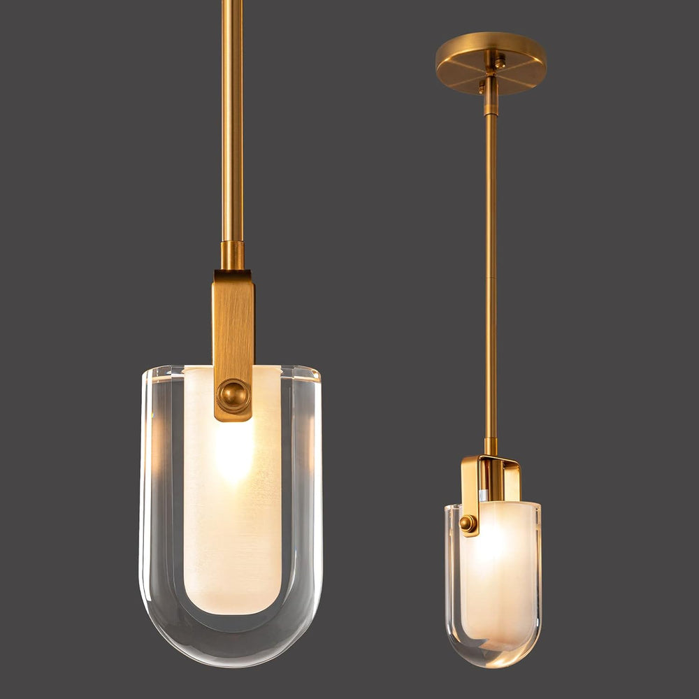 LMQNINE Gold Pendant Light Fixture Pendant Lighting Modern Pendant Light, Min...