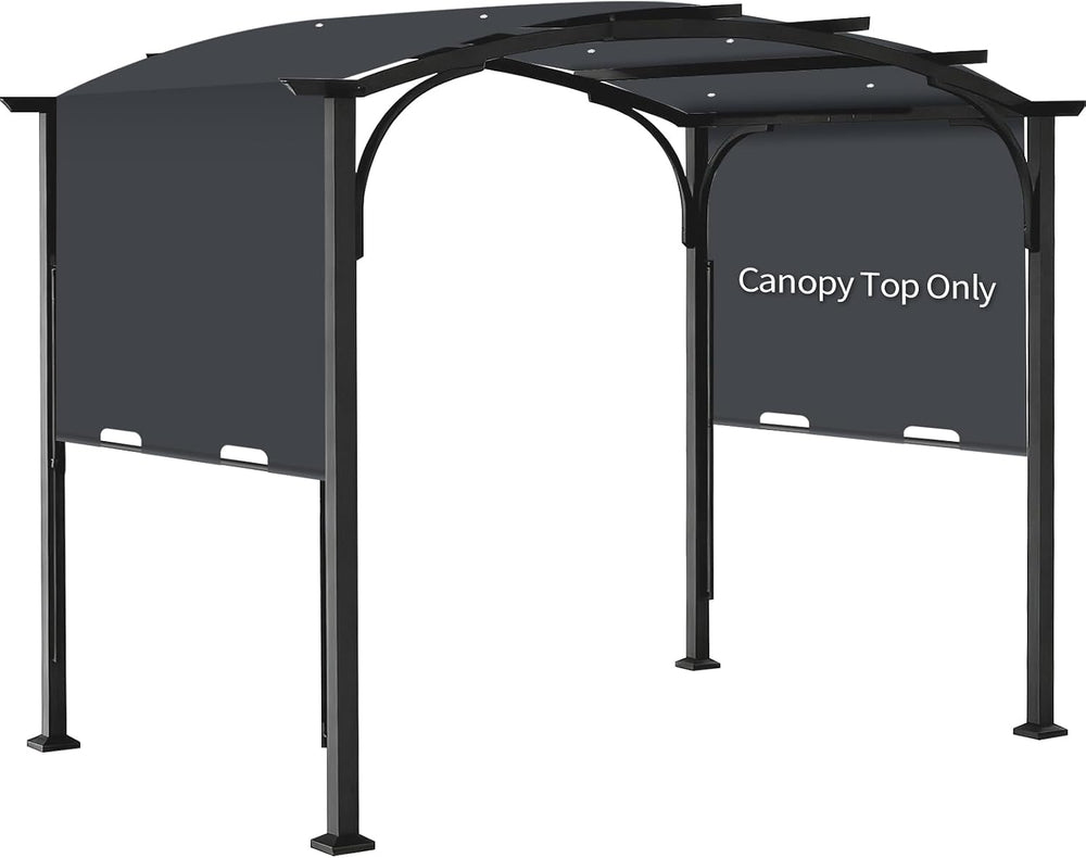 slashome 200 x 103 Pergola Replacement Canopy, Fits L-PG152PST-B, Dark Gray