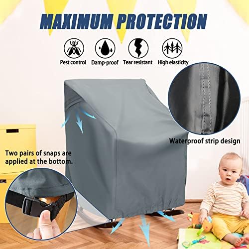 2 Pack Patio Chair Covers Waterproof Outdoor Rocker Chair Cover