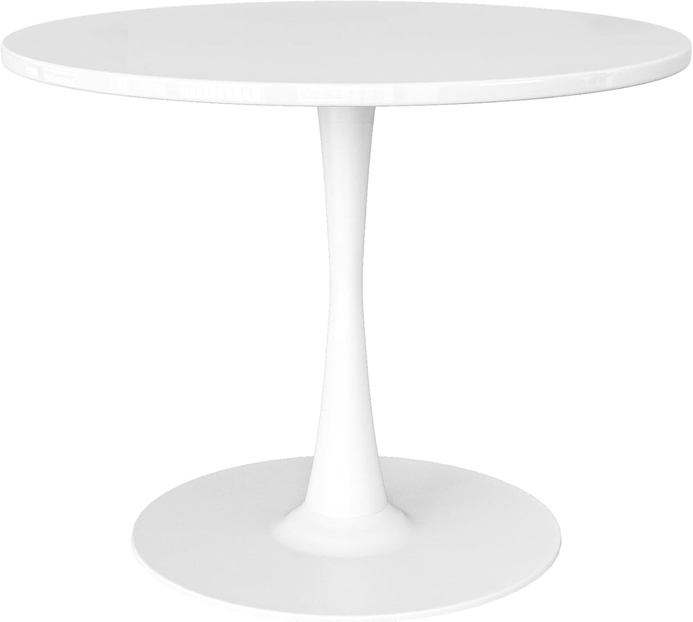 DKLGG White Round Dining Table, 39.1" Tulip Kitchen Dining Table for 4-5...